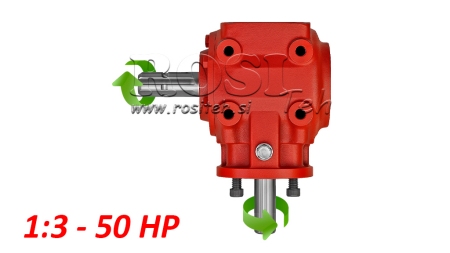ANGLE GEARBOX T-311J 1:3 (50HP-36.8KW) ROSI TEH